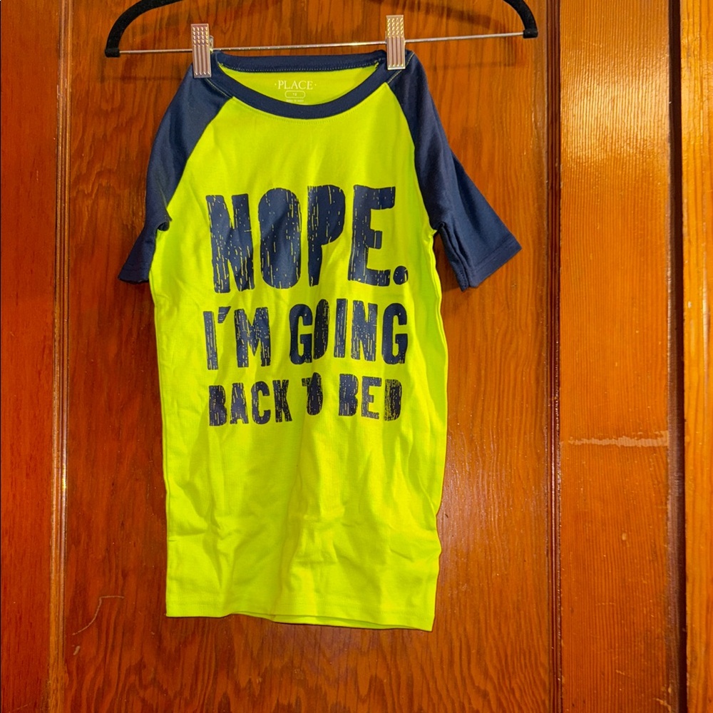 The Children's Place‎ Bright Green and Dark Blue PJ Set